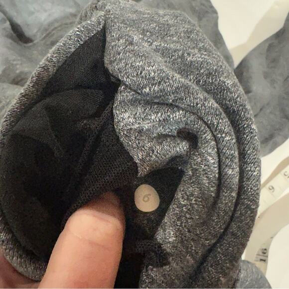 Lululemon Pleat To Street Bomber Jacket in Heathered Snow Slub Coal Size 6 - Picture 7 of 9